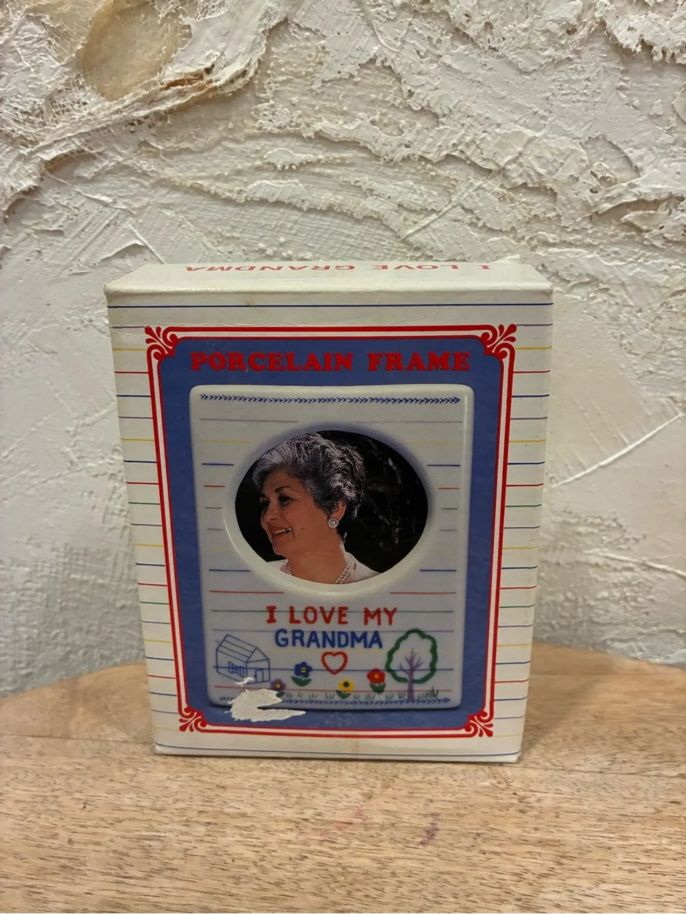Vintage 1990s I Love My Grandma Decorative Ceramic Photo Frame